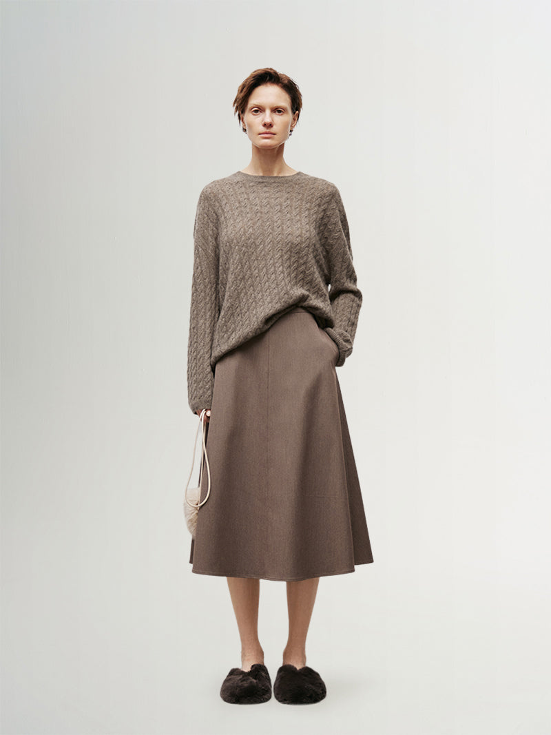 Cable Knit Cashmere Sweater - MEILLEUR MOMENT OFFICIAL STORE NEW YORK