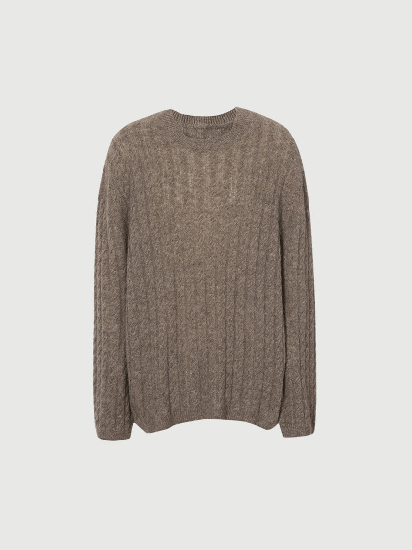 Cable Knit Cashmere Sweater - MEILLEUR MOMENT OFFICIAL STORE NEW YORK