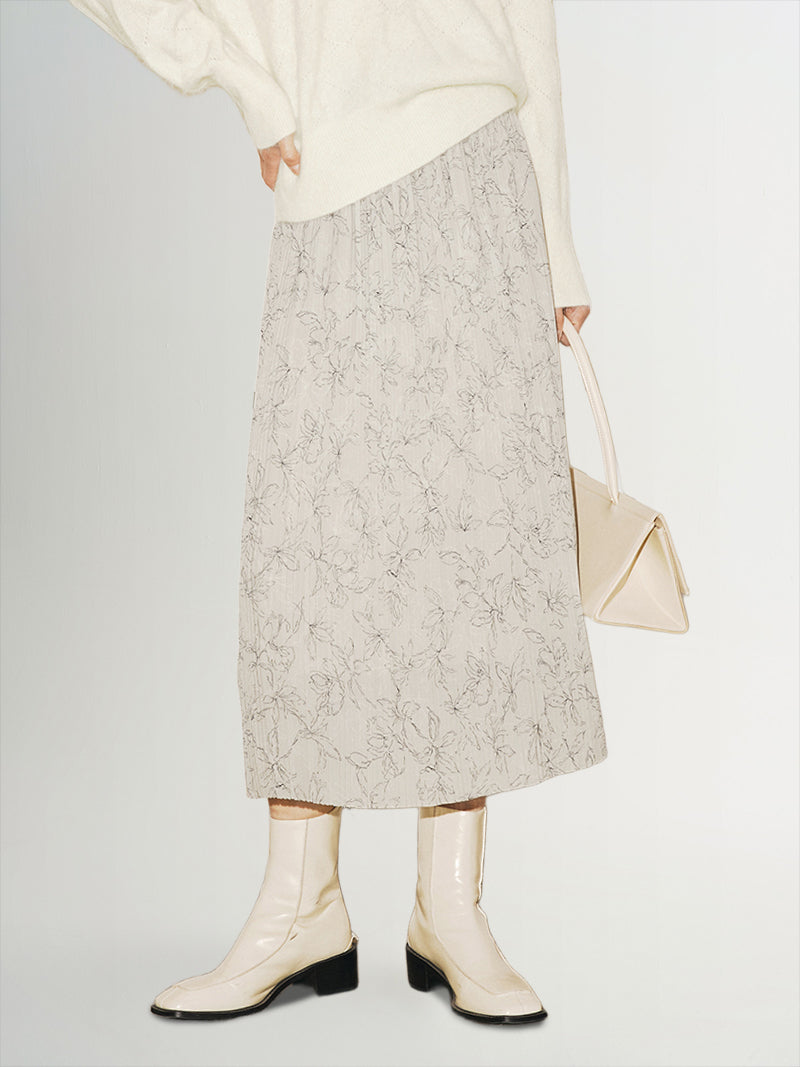 Chiffon Straight Fit Pleated Skirt - MEILLEUR MOMENT OFFICIAL STORE NEW YORK