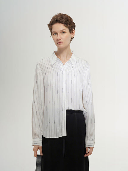 Stripe Pure Silk Shirt