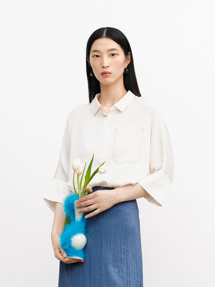 Short Sleeved Silk Shirt