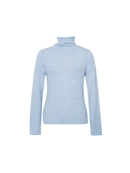 Powder Blue Relaxed Fit Cashmere Sweater 5FA133601Q