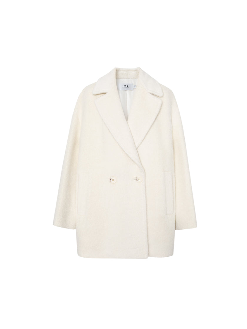 Double Breasted Alpaca Wool Coat
