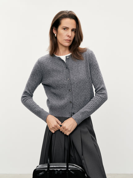 Ribbed Cashmere Cardigan