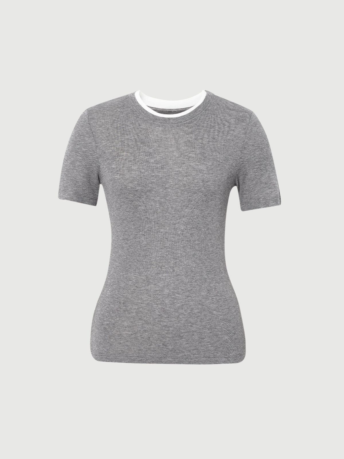 Slim Fit Lyocell Neck T-Shirt