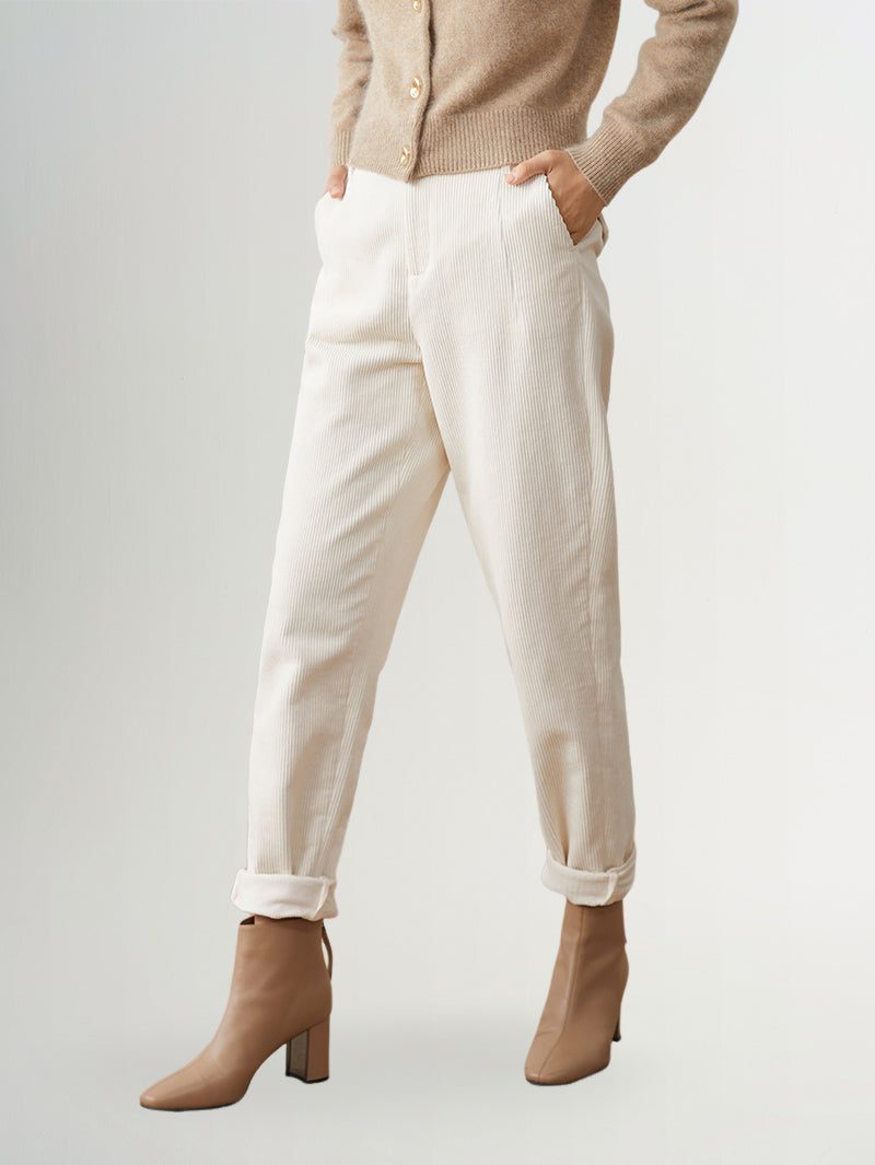 Pure Cotton Tapered Trousers