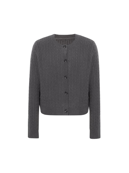 Cable Knit Cashmere Cardigan