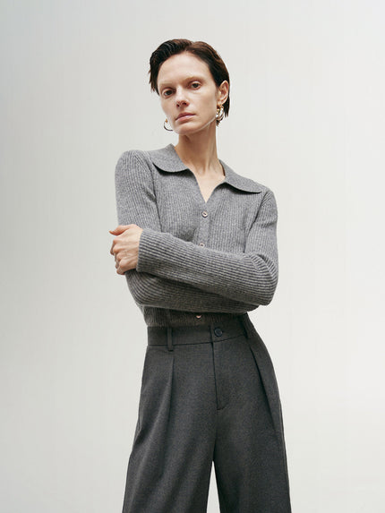 Cashmere Button Down Polo