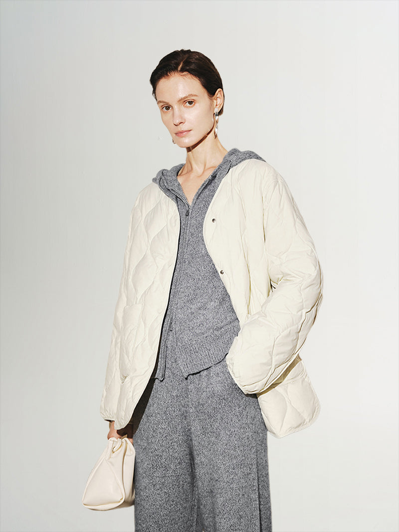 Goose Down Quilted Jacket - MEILLEUR MOMENT OFFICIAL STORE NEW YORK
