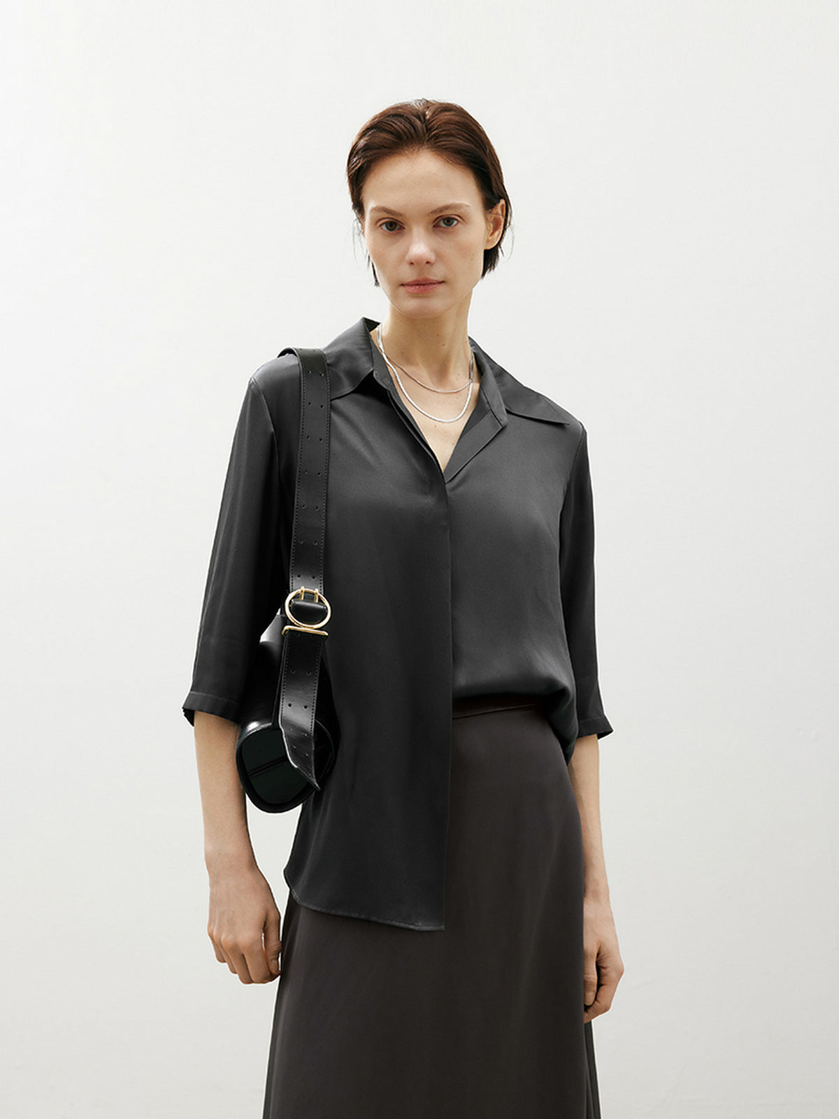 Pure Silk Half-Sleeve  Shirt