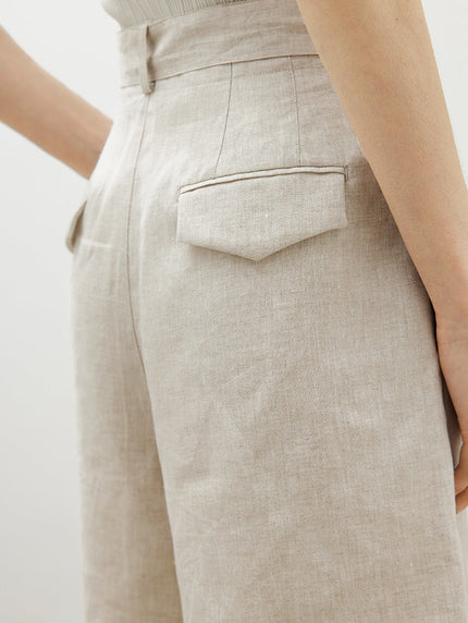 100% Linen Short Pants
