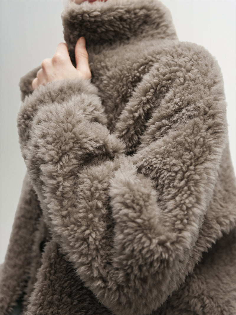 100% Wool Fluff Coat