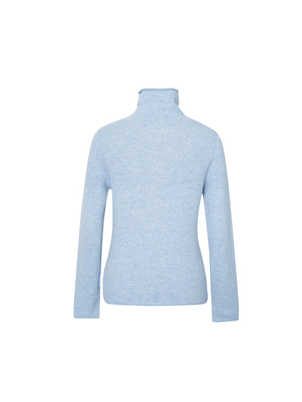 Powder Blue Relaxed Fit Cashmere Sweater 5FA133601Q
