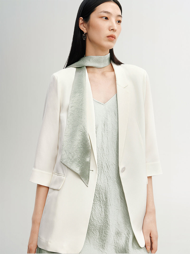 Silk Blazer Jacket