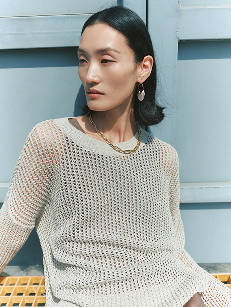 Linen Openwork Sweater