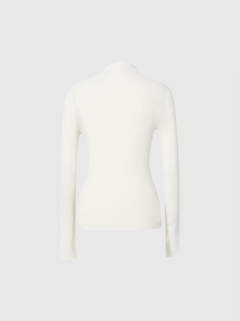 Pure Wool Mock Neck Sweater - MEILLEUR MOMENT OFFICIAL STORE NEW YORK
