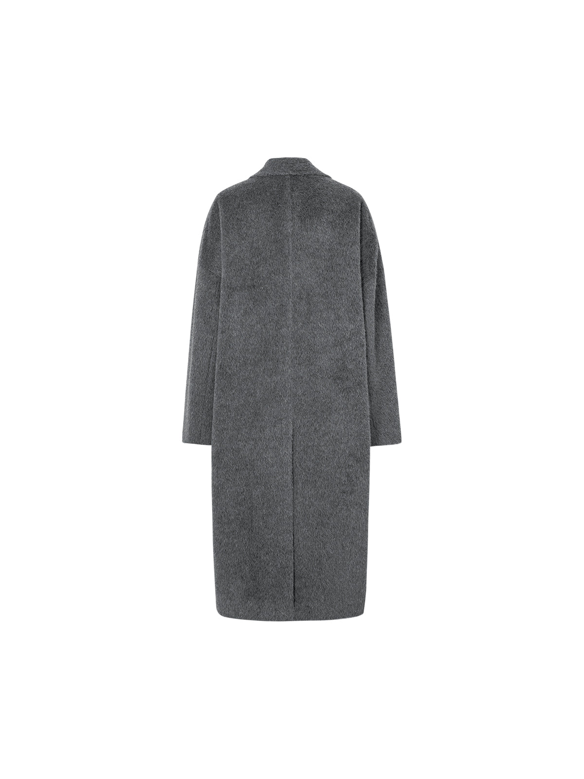 Peak Lapel Alpaca Wool Long Coat