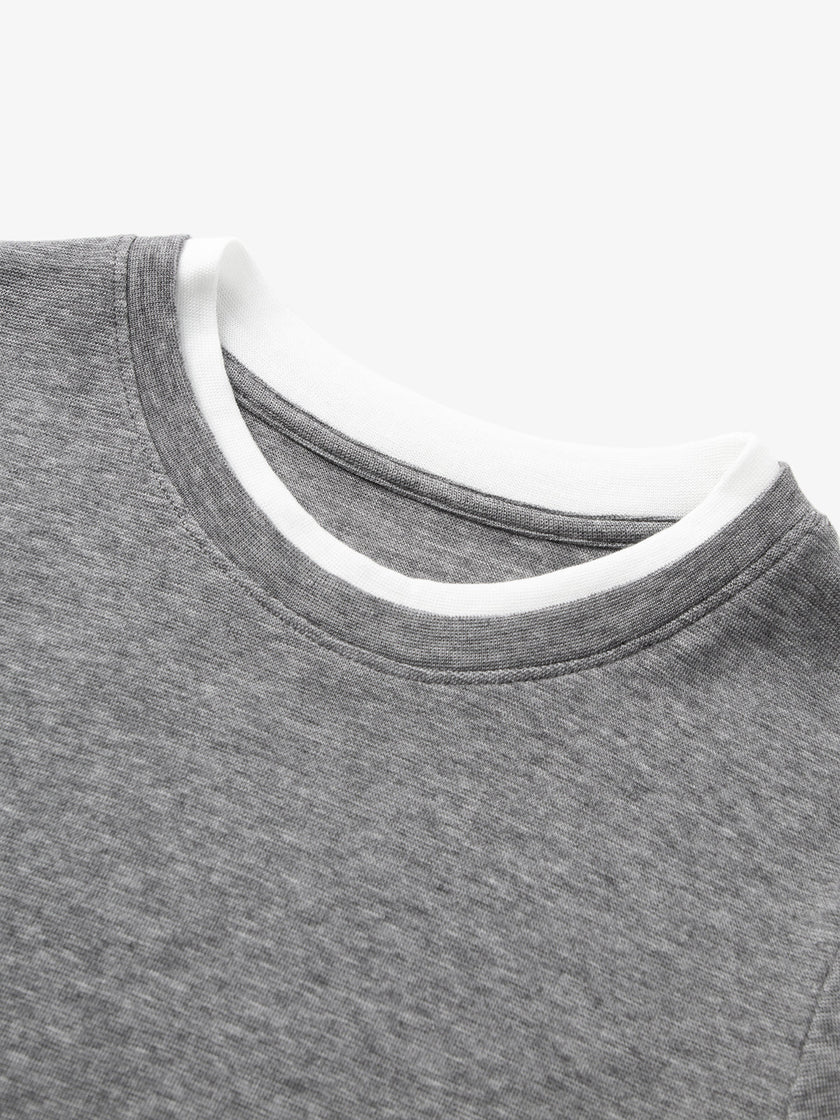 Slim Fit Lyocell Neck T-Shirt