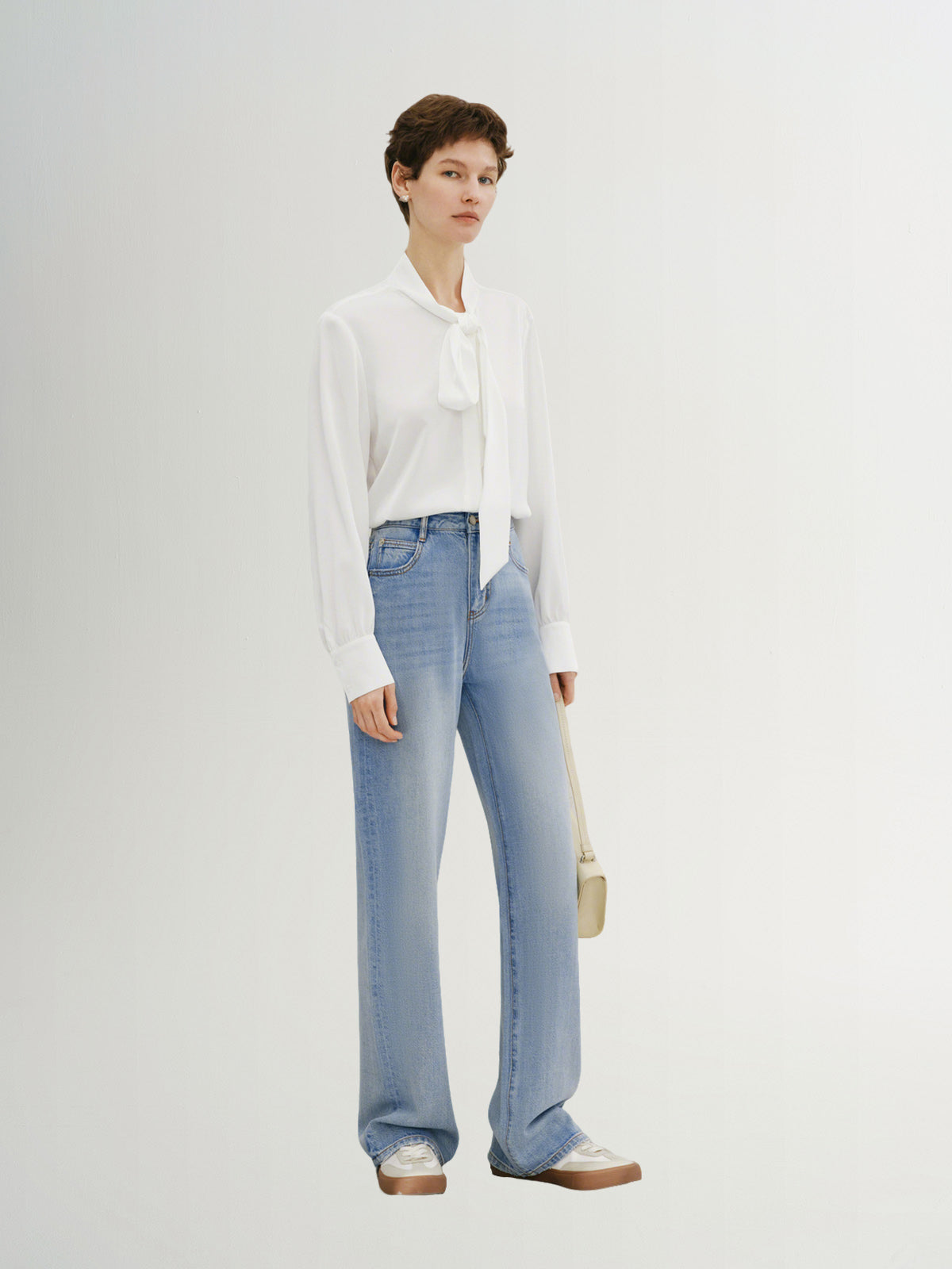 Blue Lyocell Trousers