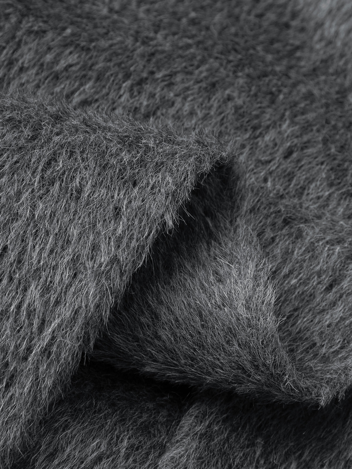 Peak Lapel Alpaca Wool Long Coat