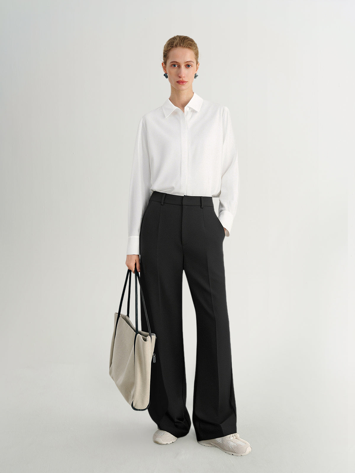 Slim Fit Micro-Flare  Pants