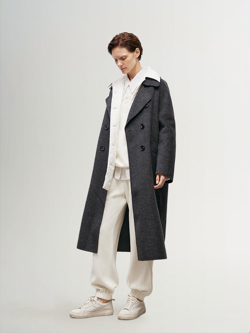 Double-Breasted Australian Wool Coat