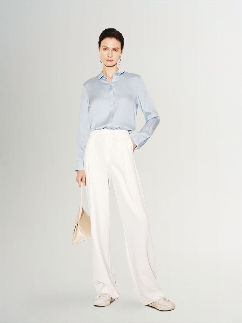 Pure Silk Bubble Textured Shirt