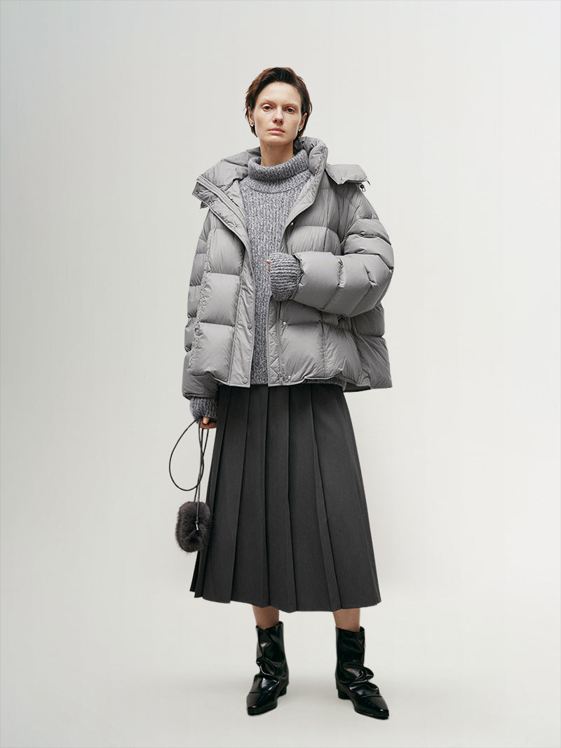 Goose Puffer Removable Hooded Jacket - MEILLEUR MOMENT OFFICIAL STORE NEW YORK