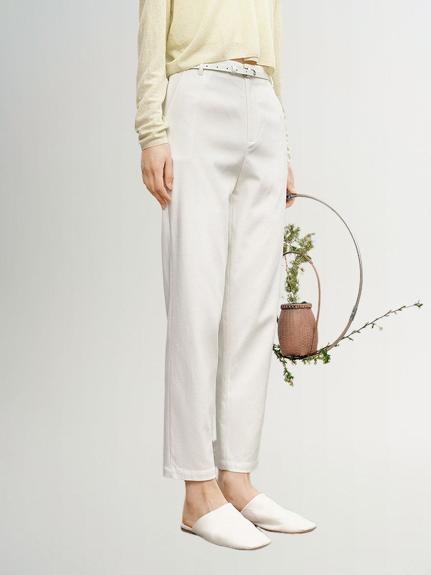 Pantalon slim en lyocell