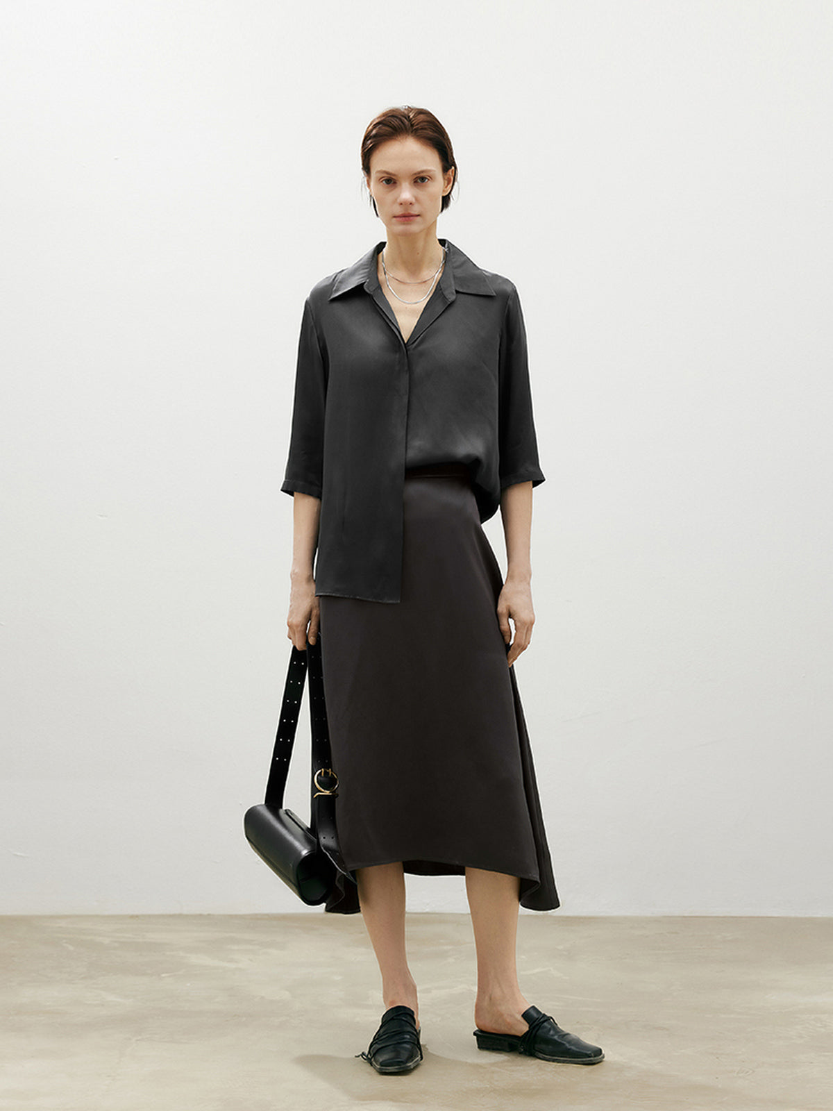 Pure Silk Half-Sleeve  Shirt