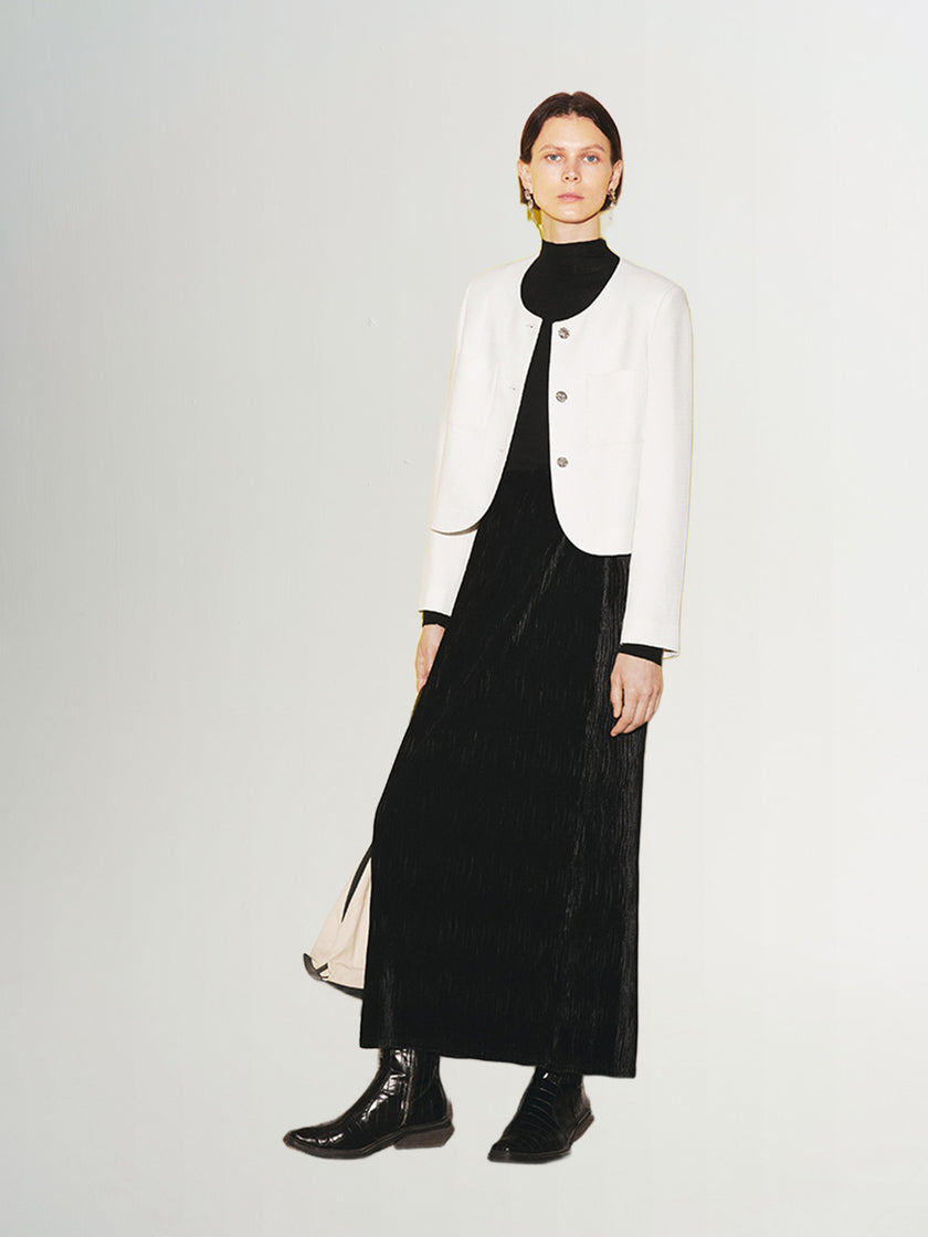 Tweed Cropped Jacket - MEILLEUR MOMENT OFFICIAL STORE NEW YORK