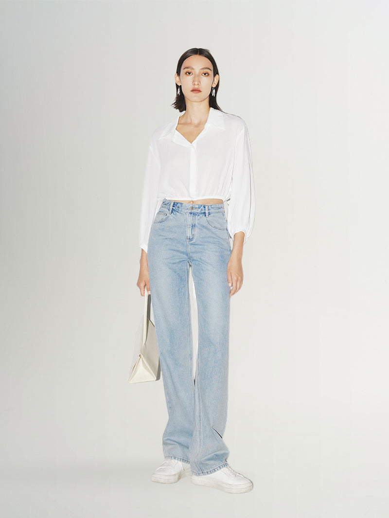Calça Jeans Reta