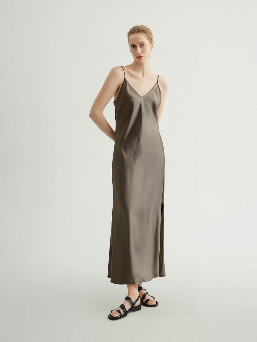 Flowy Acetate Slip Dress