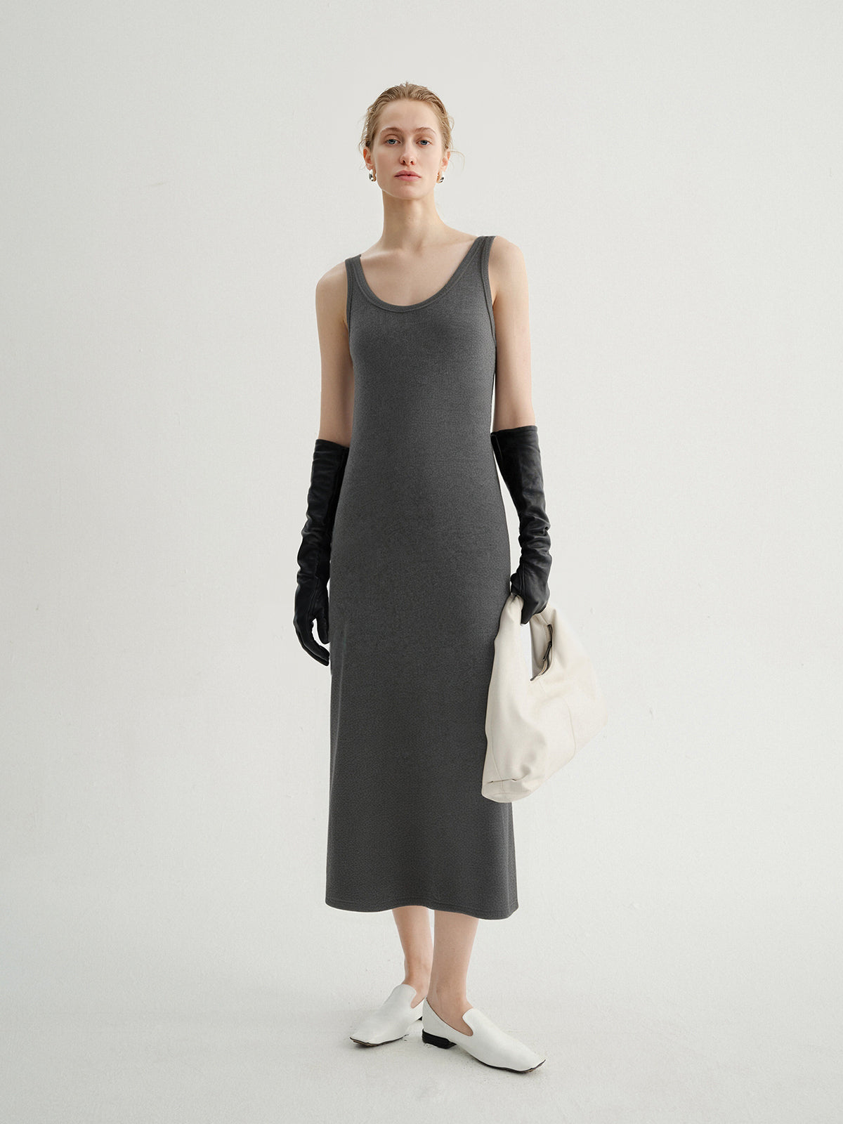 Gray Sleeveless Dress