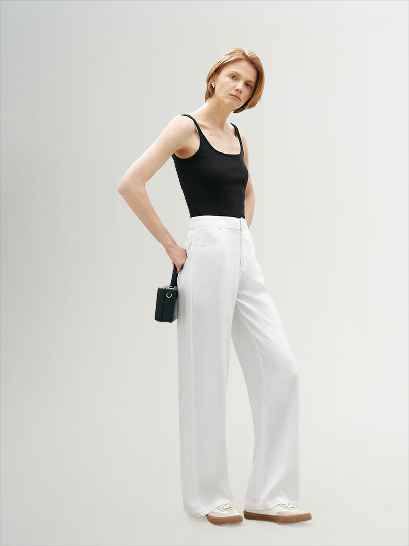 Round Neck Cotton Tankini Top