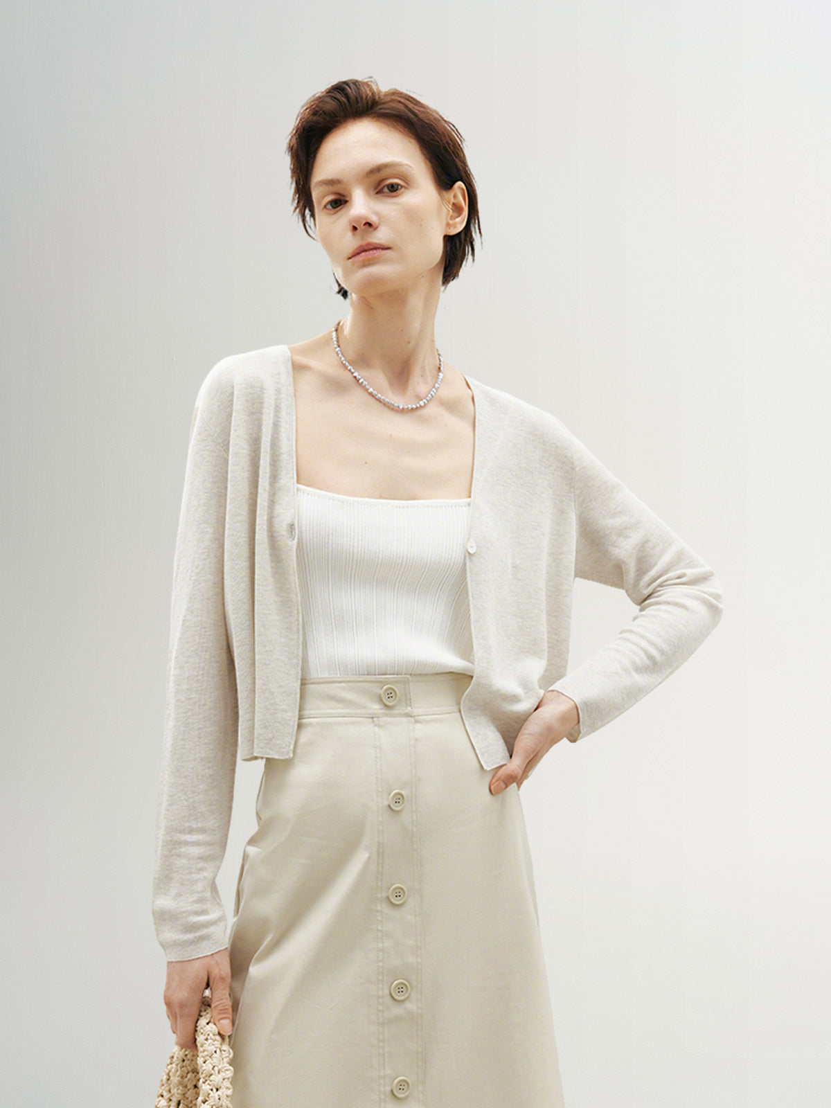 V Neck Summer Short Knit Cardigan