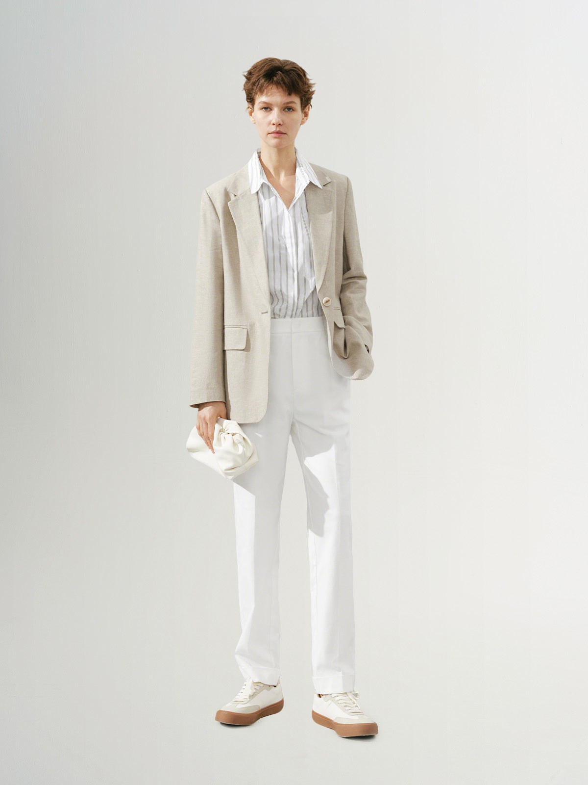 Small Leg Lyocell Trousers