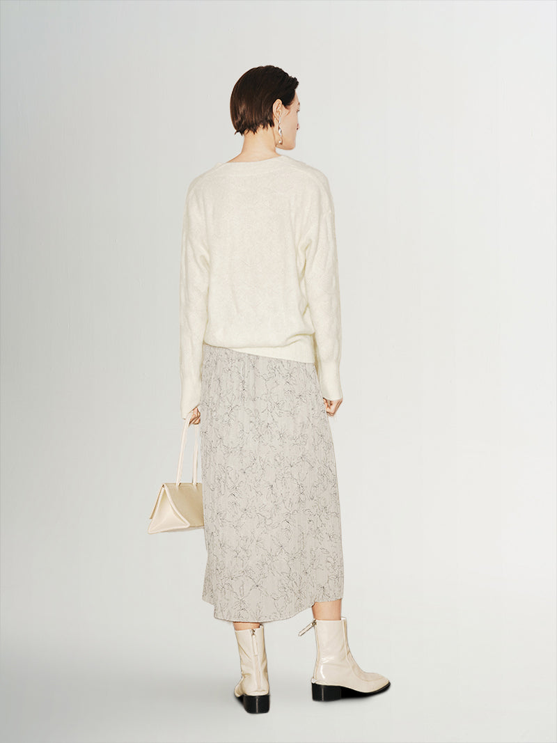 Chiffon Straight Fit Pleated Skirt - MEILLEUR MOMENT OFFICIAL STORE NEW YORK