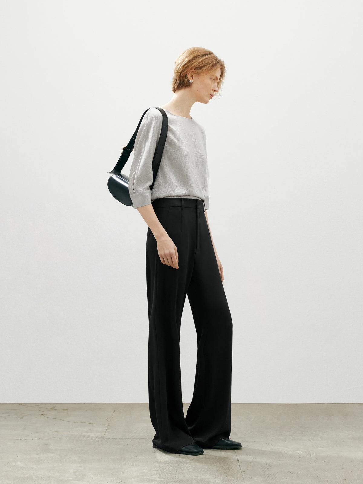 Mid Sleeve 100% Silk Blouse