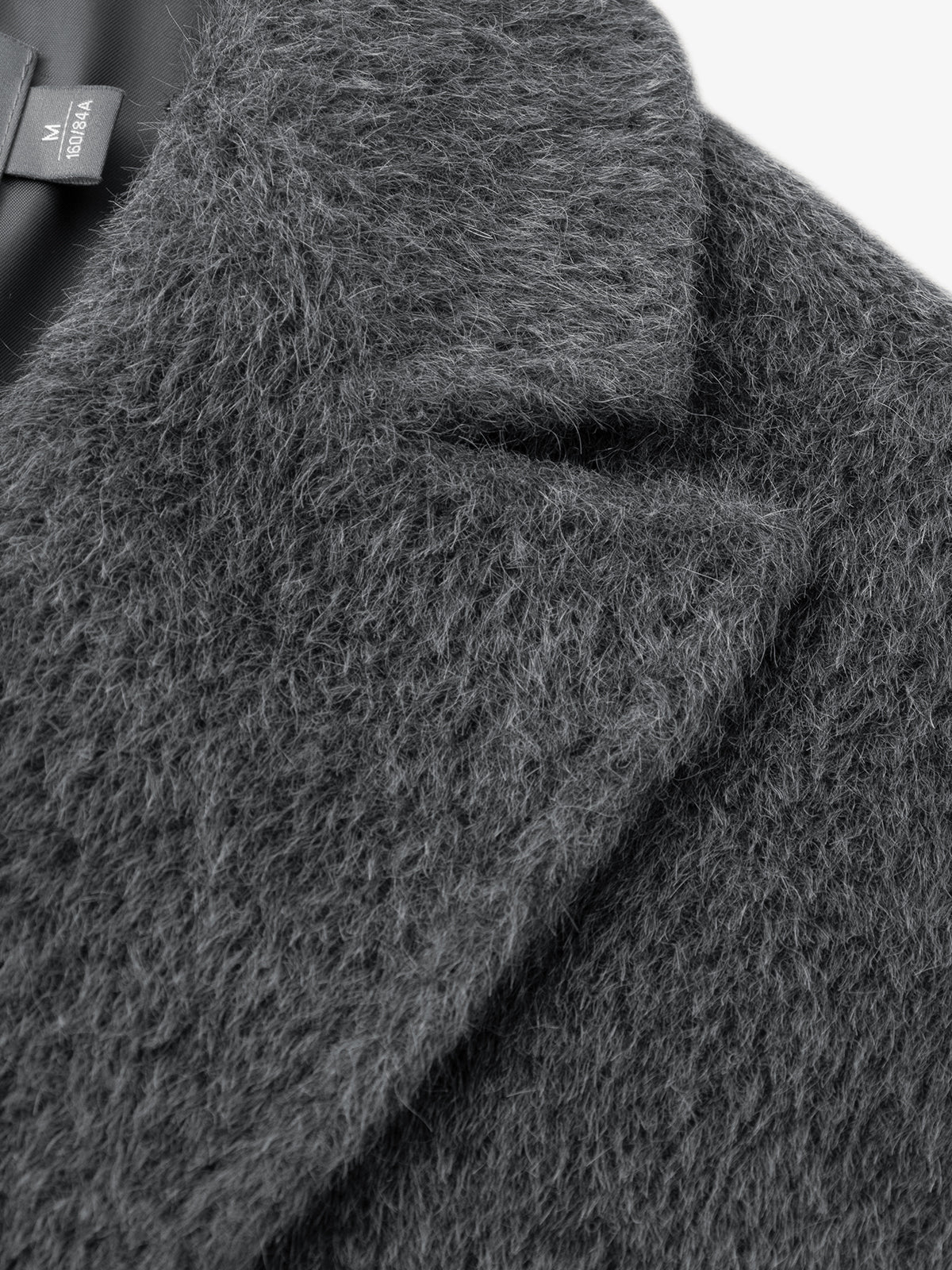 Peak Lapel Alpaca Wool Long Coat