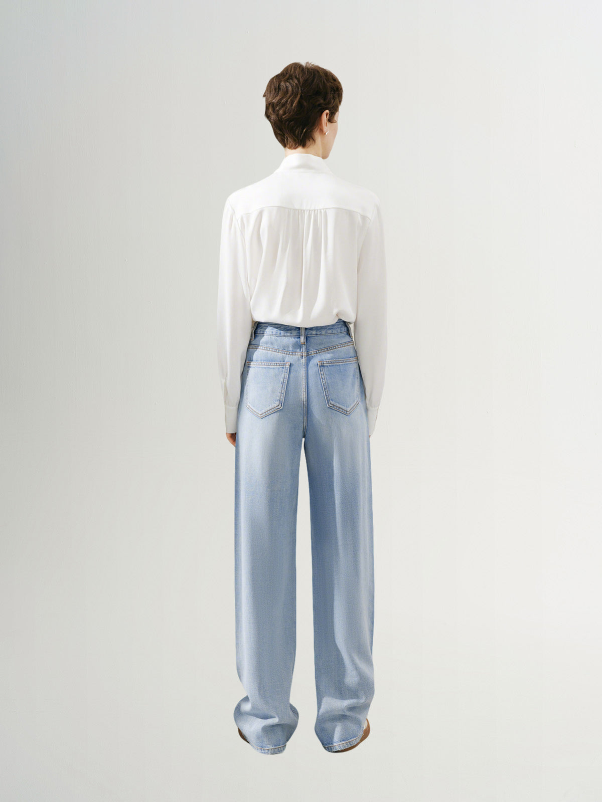 Blue Lyocell Trousers