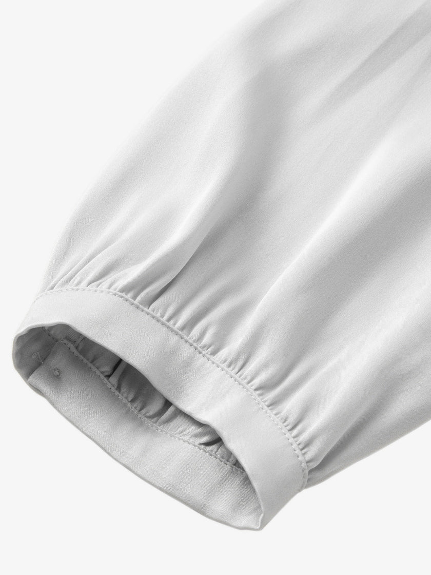 Tie Neck Silk Blouse