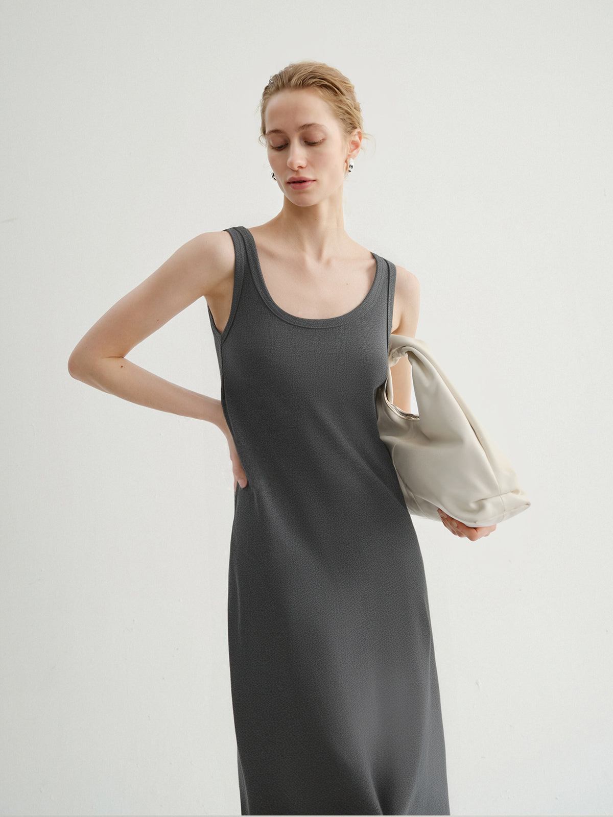 Gray Sleeveless Dress