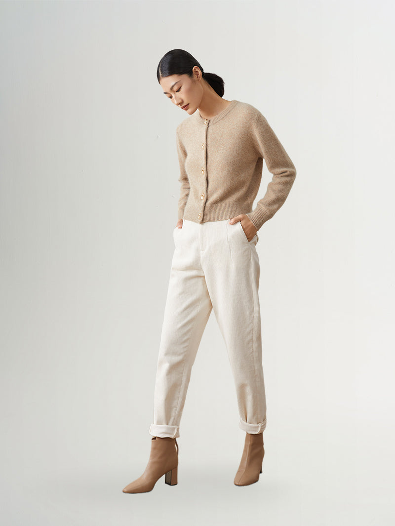 Pure Cotton Tapered Trousers