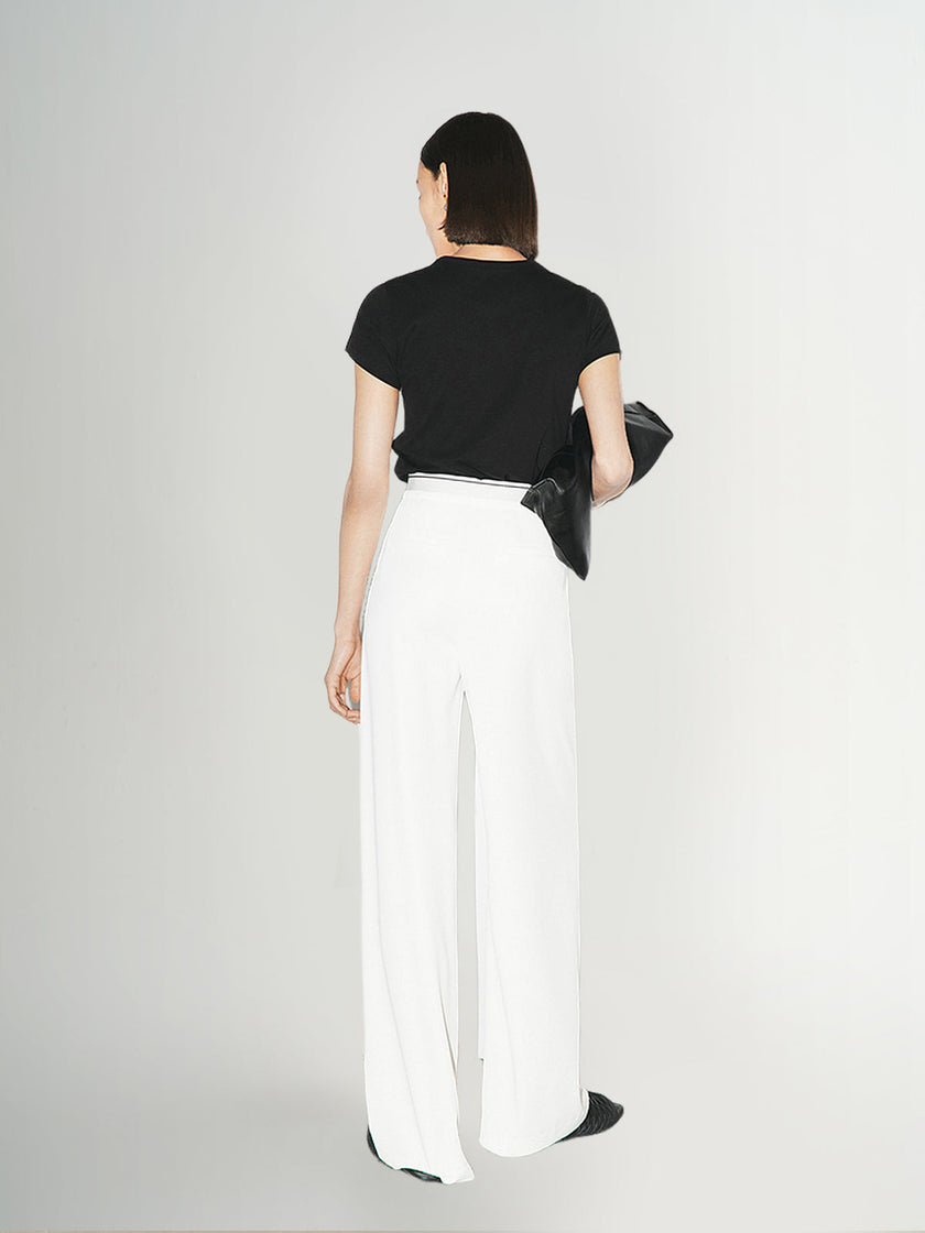 White flowing pants