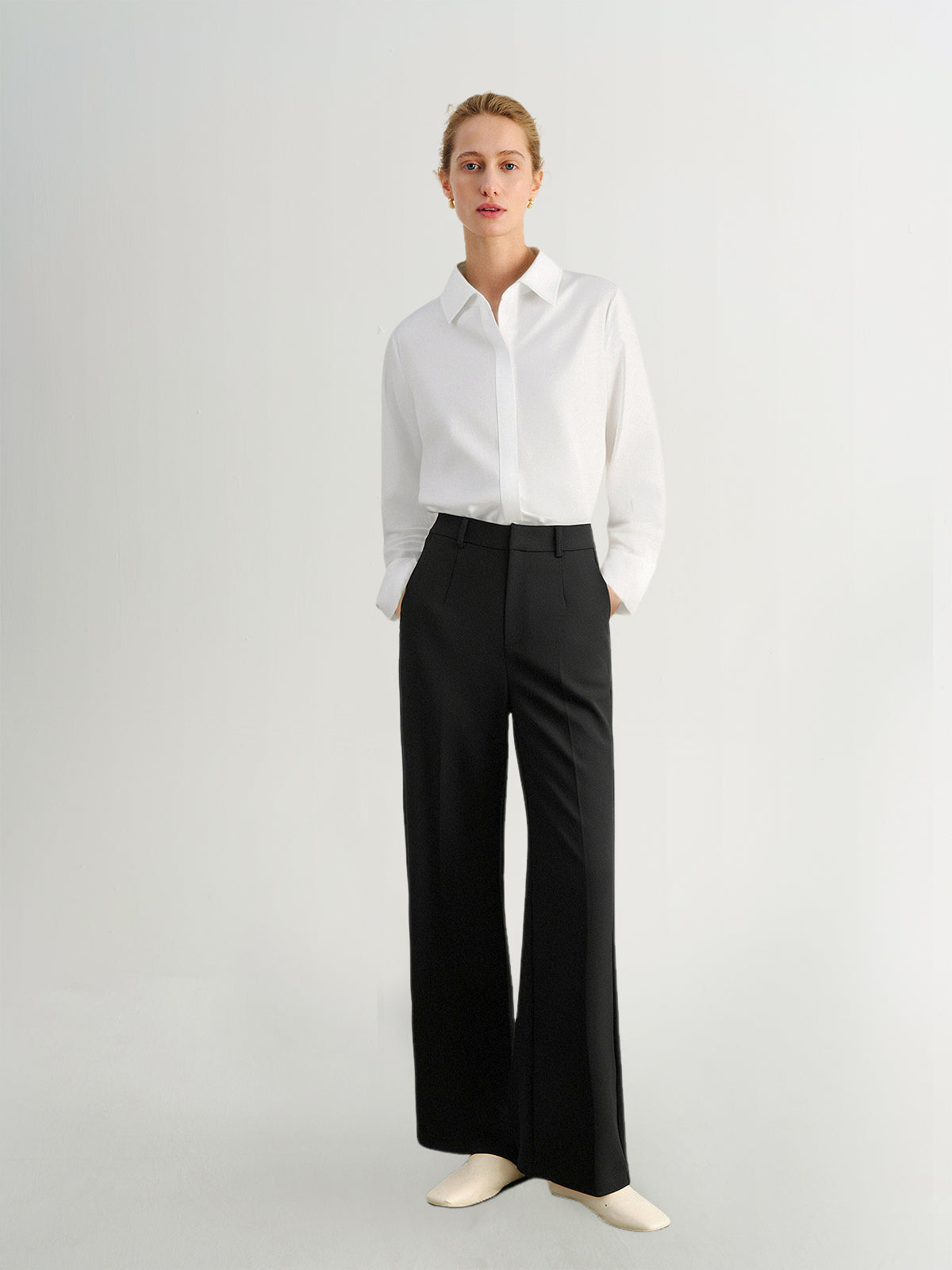 Slim Fit Micro-Flare  Pants