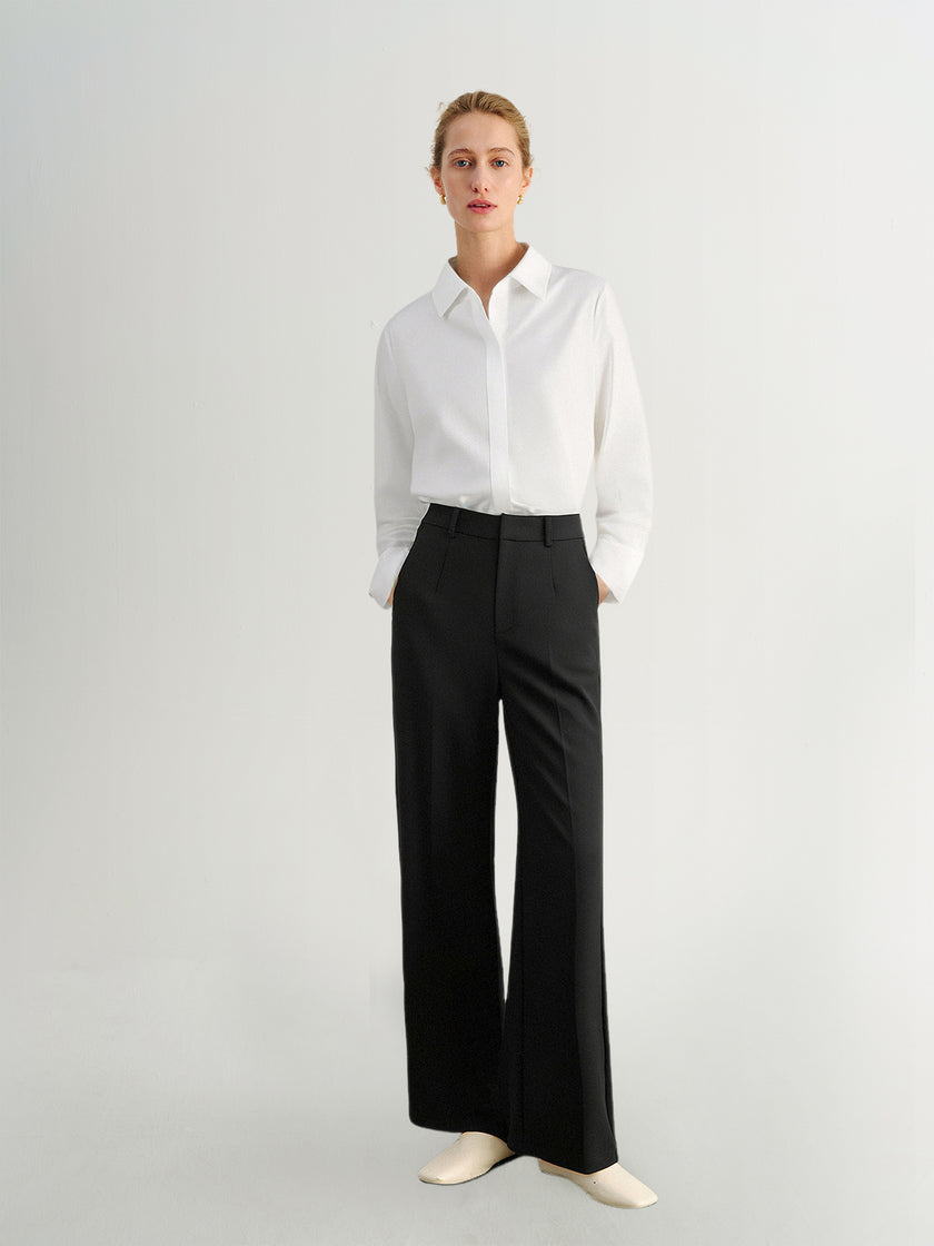 Slim Fit Micro-Flare  Pants