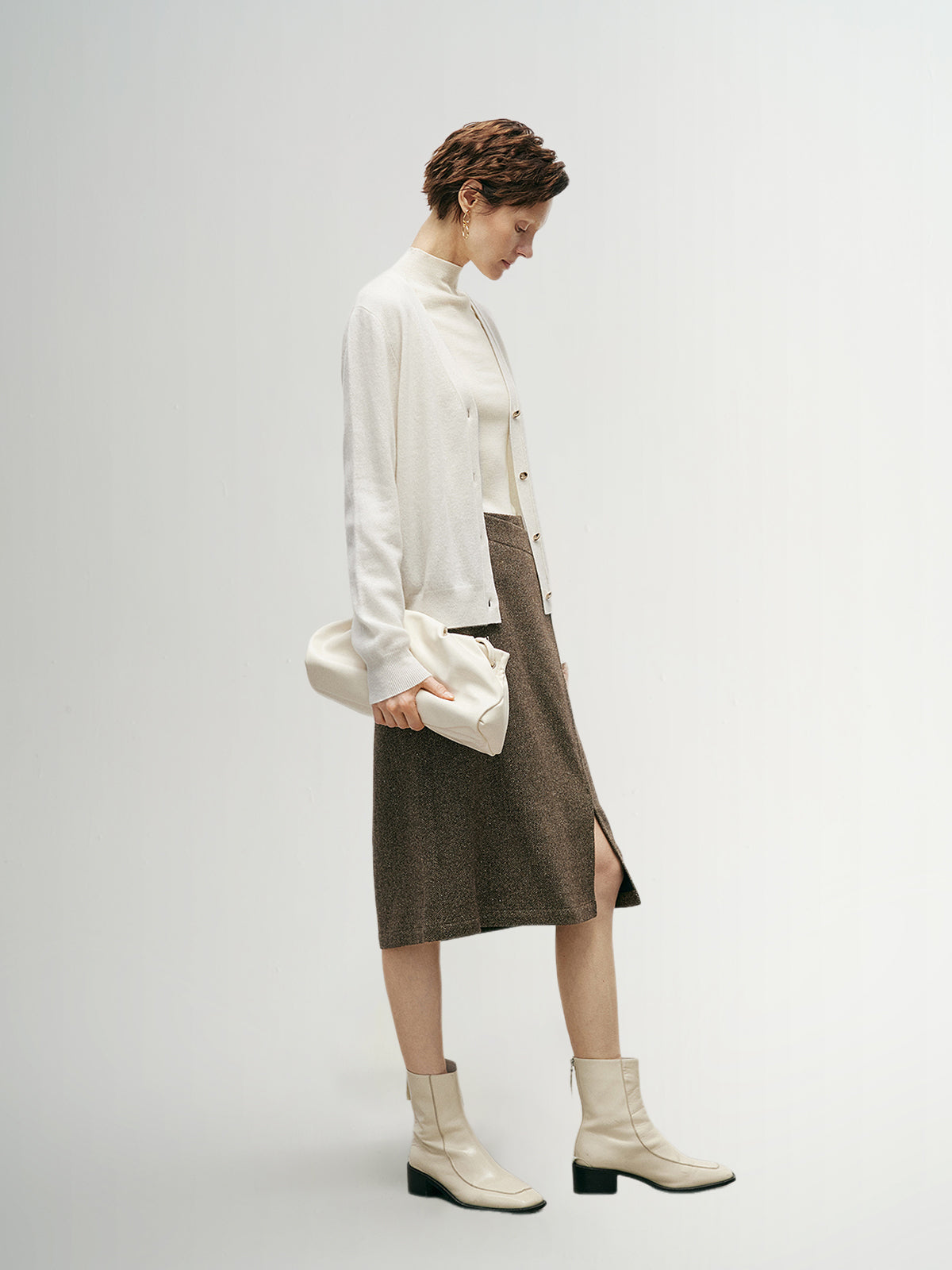 V Neck 100% Cashmere Cardigan