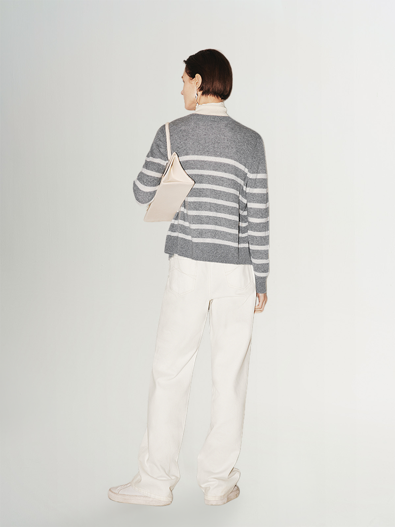 Striped Cashmere Cardigan