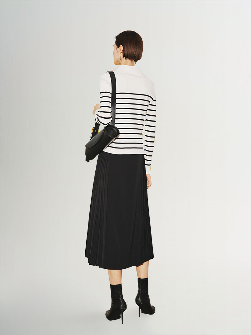 Striped Knit Cardigan - MEILLEUR MOMENT OFFICIAL STORE NEW YORK